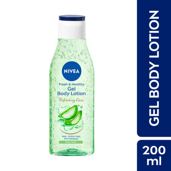 NIVEA Aloe Vera Gel Body Lotion Non Sticky Feel, 24 Hours Hydration