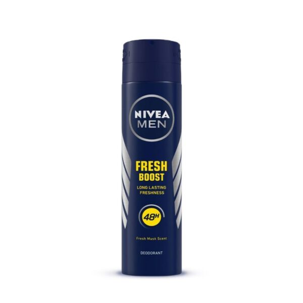 NIVEA Men Deodorant, Fresh Boost, 48h Long lasting Freshness with Fresh Musk Scent