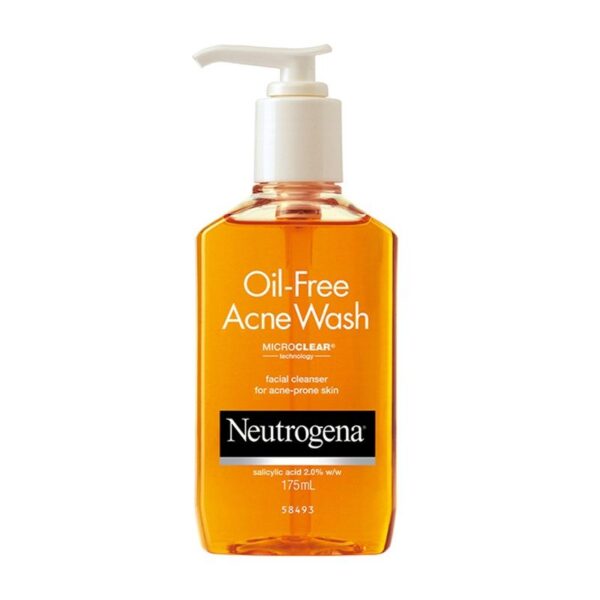 Neutrogena Oil Free Acne Cleansing Face Wash with 2% Salicylic Acid for Acne Prone & Oily Skin