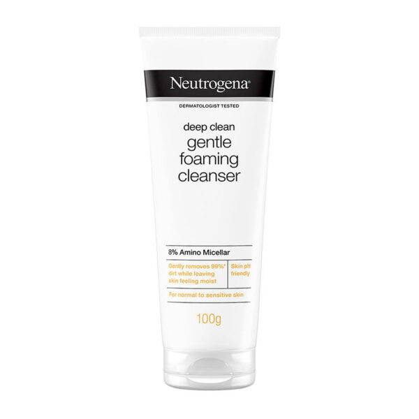Neutrogena Deep Clean Gentle Foaming Cleanser - Moisturizing Face Wash for Normal to Sensitive Skin