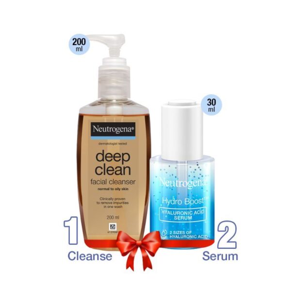 Neutrogena Deep Clean and Hyaluronic Acid Serum Combo