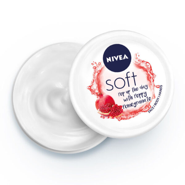 NIVEA Soft Light Moisturizer Cream Peppy Pomegranate For Hands And Body