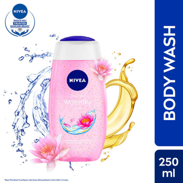 NIVEA Waterlily & care oil Body wash for long-lasting freshness