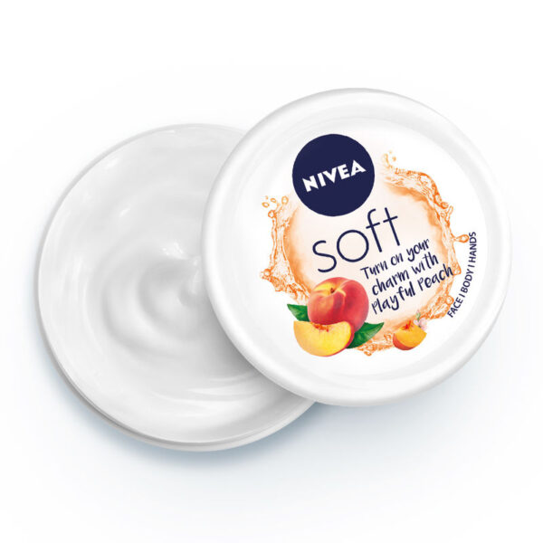 NIVEA Soft Light Moisturizer Cream Playful Peach For Hands And Body