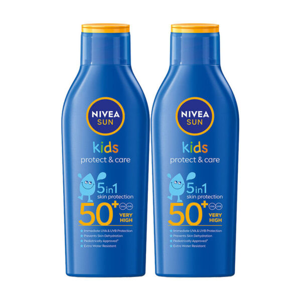 NIVEA Sun Protect & Care Sunscreen For Kids - SPF 50+ - Pack Of 2